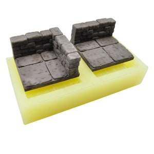 Silicone mold, Dungeon Floor Tile, DnD Miniature Terrain,  Dungeon Basic Floor Options, DnD Terrain Dungeon Tiles, 10012