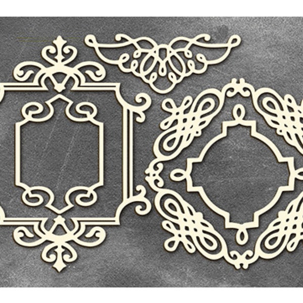 Laser Cut Chipboard Etsy