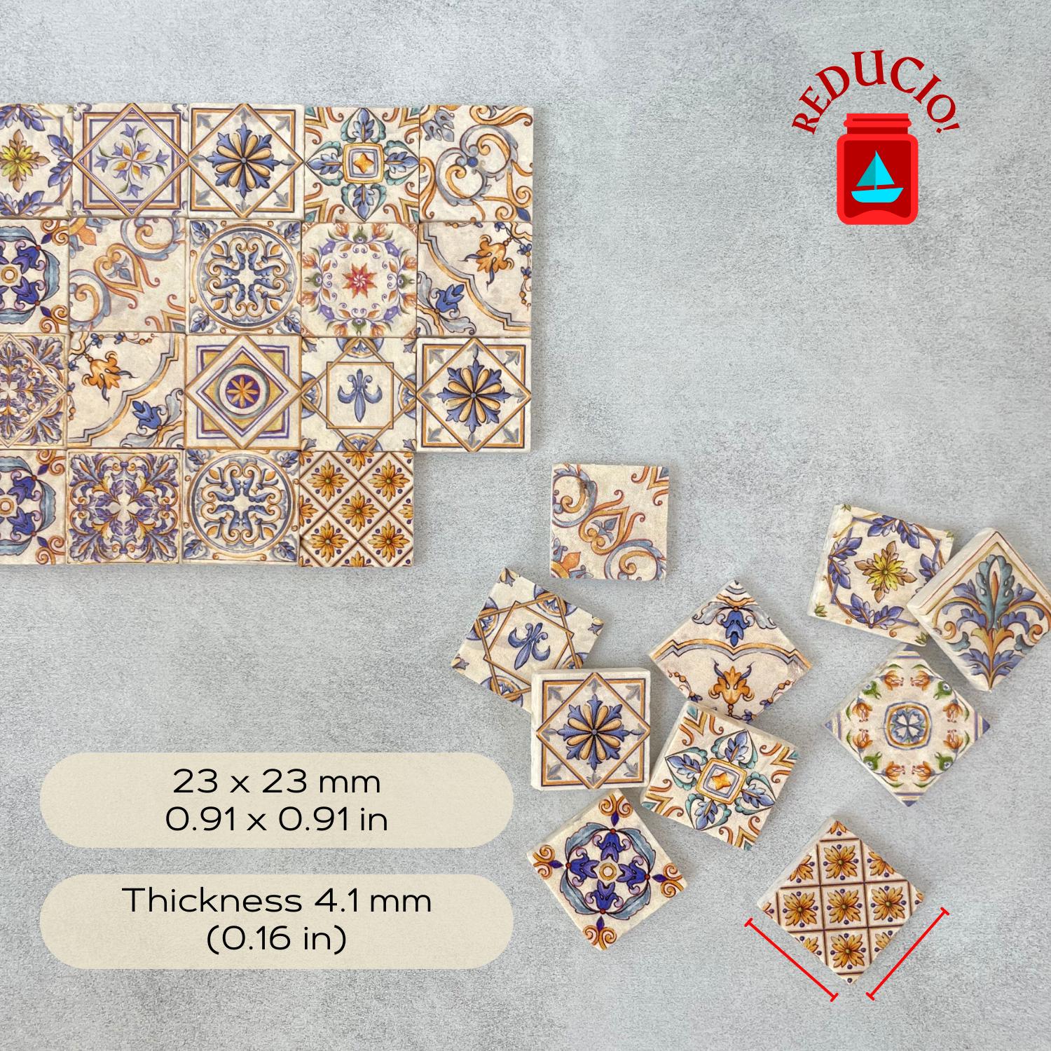 Tile Stone Mini Miniature Stone Tiles, Crafts Wall Mosaics, 1:12 Scale Small Square ...