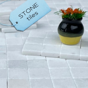 Dollhouse flooring, Scale dollhouse 1:24, Fairy Garden, Tiles for Modeling, Miniature Diorama, Miniature tiles, Farmhouse Floor, Stone, WH