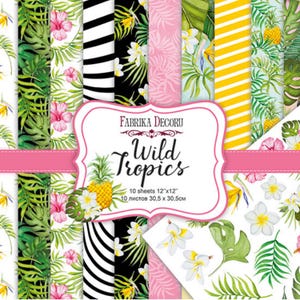 Scrapbook Paper/Scrapbook Paper Pack/Scrapbooking Paper Pad 12x12 8x8/Paper for Scrapbooking/Wild Tropics/FDSP-01071