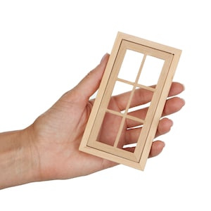 Dollhouse windows, Dollhouse furniture, Wooden miniatures, Roombox  windows, 1:12 scale furniture