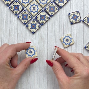 Dollhouse Ceramic Tiles - Set Miniature Tiles for Realistic Flooring - 1:12 or 1/6 Scale - Versatile Patterns - DIY Renovation and Deco 115
