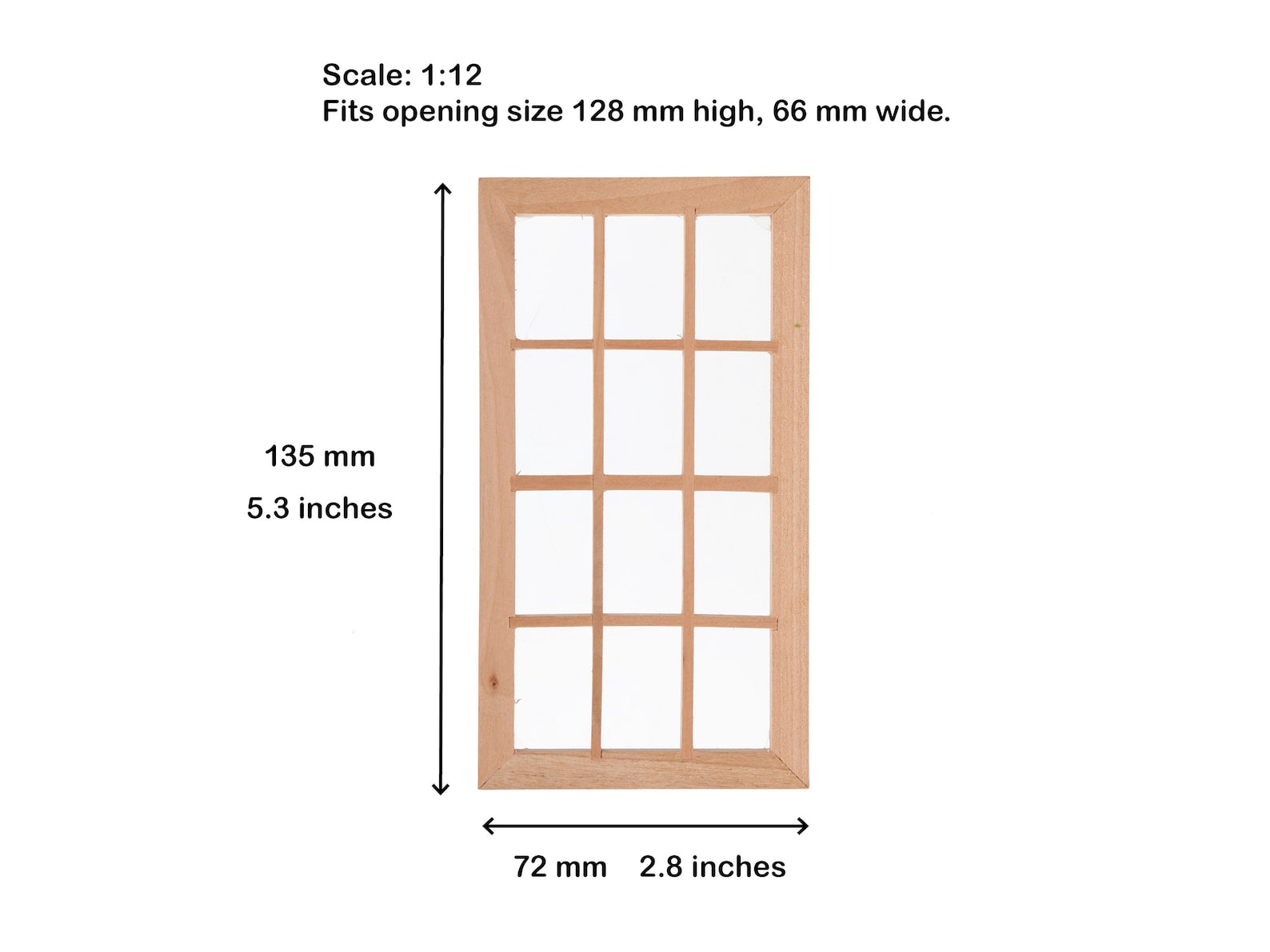 Dollhouse Windows, Dollhouse Furniture, Wooden Miniatures, Roombox