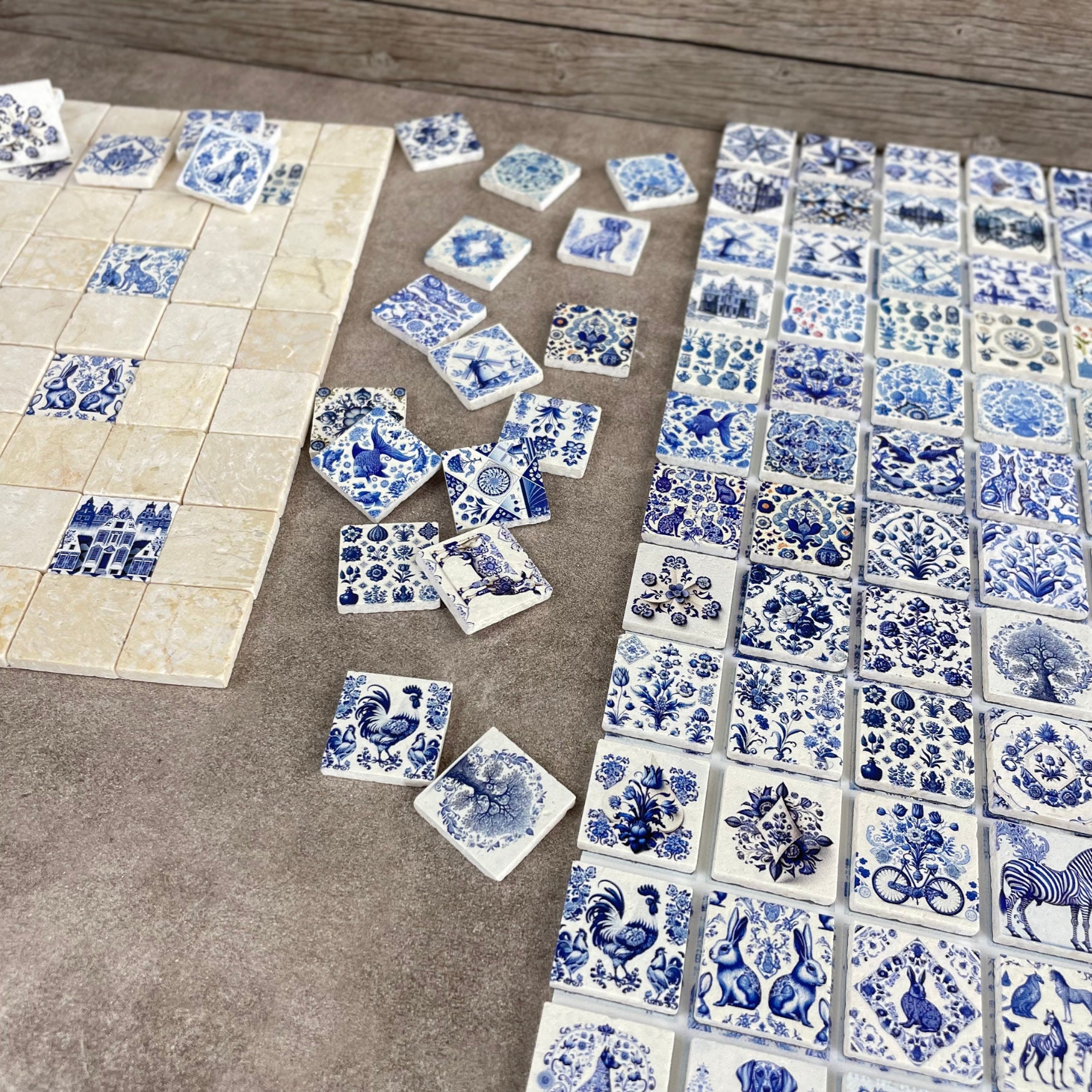 Tile Stone Mini Miniature Stone Tiles, Crafts Wall Mosaics, 1:12 Scale Small Square ...