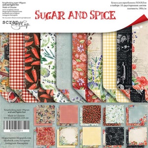 Scrapbook Paper/Scrapbook Paper Pack/Scrapbooking Paper Pad 12x12 8x8/NON DIGITAL/Paper for Scrapbooking/Sugar and Spice/SM6200011