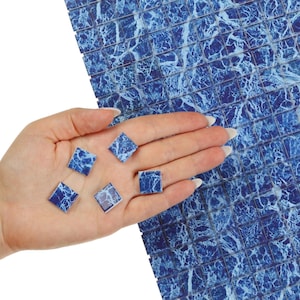 Carrelage bleu pour maison de poupée, carreaux de sol Hobby miniatures, carrelage pour maison de poupée, petits carreaux carrés à l'échelle 1:12, accessoires pour maison de poupée, 602