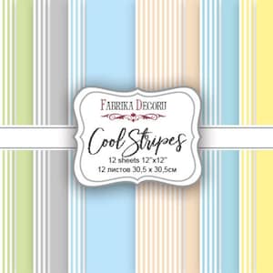 Scrapbook Paper/Scrapbook Paper Pack/Scrapbooking Paper Pad 12x12/Paper for Scrapbooking/Cool Stripes