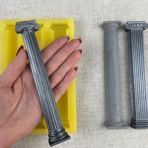 Silicone mold, Half Column, Miniature architectural column 1/12 scale, Dollhouse accessories, Dungeons furniture, Mold for cookies, 10024