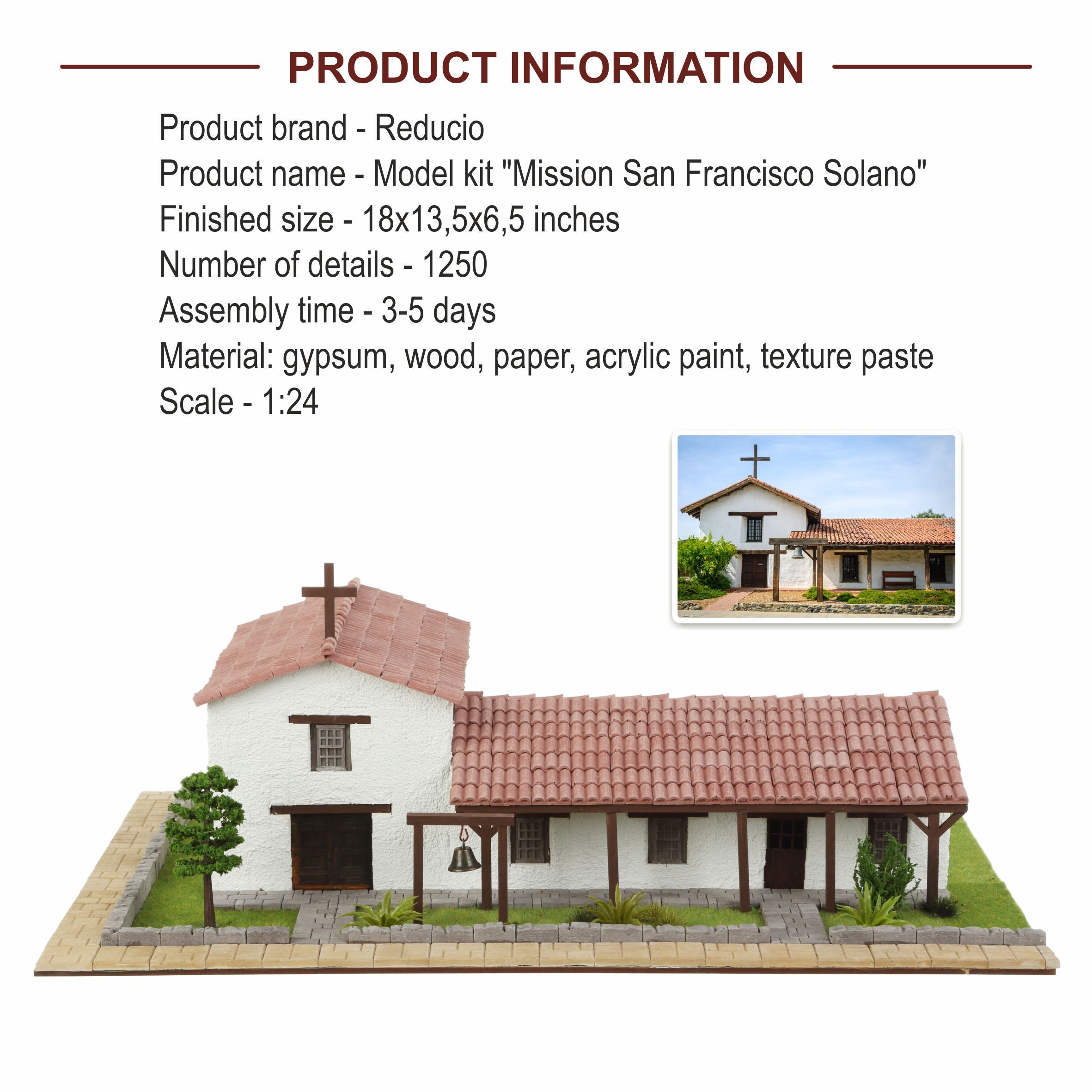 San Francisco Solano Mission Model Kit: School Project Miniature Bricks -  Etsy Hong Kong