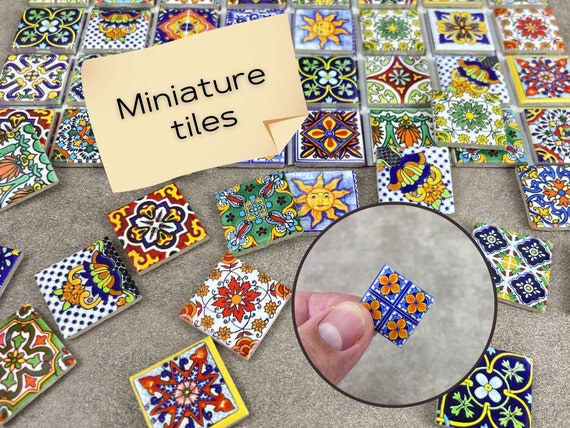Dollhouse Tile Flooring, Miniature Ceramic Tiles for Realistic Floor, 1:12  Scale Small Square Tiles, Crafts Wall Mosaics, Tile Coaster, 2055 