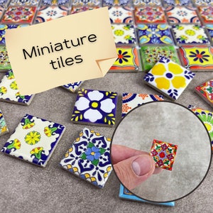 Dollhouse Tile Flooring, Miniature Ceramic Tiles for Realistic Floor, 1:12 scale small square tiles, Crafts wall mosaics, Tile coaster, 387