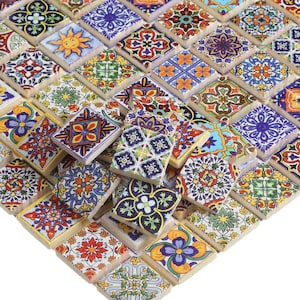 Dollhouse Tile Flooring, Miniature Stone Tiles for Realistic Floor, 1:12 scale small square tiles, Crafts wall mosaics, Tile coaster, 2055
