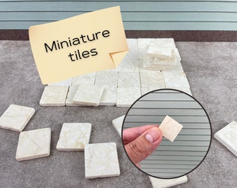 Suelo para casa de muñecas, baldosas cuadradas pequeñas a escala 1:12, baldosas para suelo de miniaturas Hobby