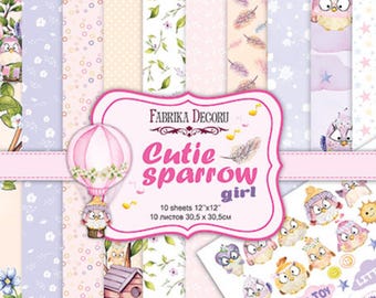 Scrapbook Paper Pack: 12x12 and 8x8 inches, Double-Sided (10 Sheets)