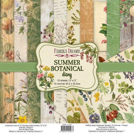 Vintage Floral Scrapbook Paper Pad 8x8 Scrapbooking Kit for