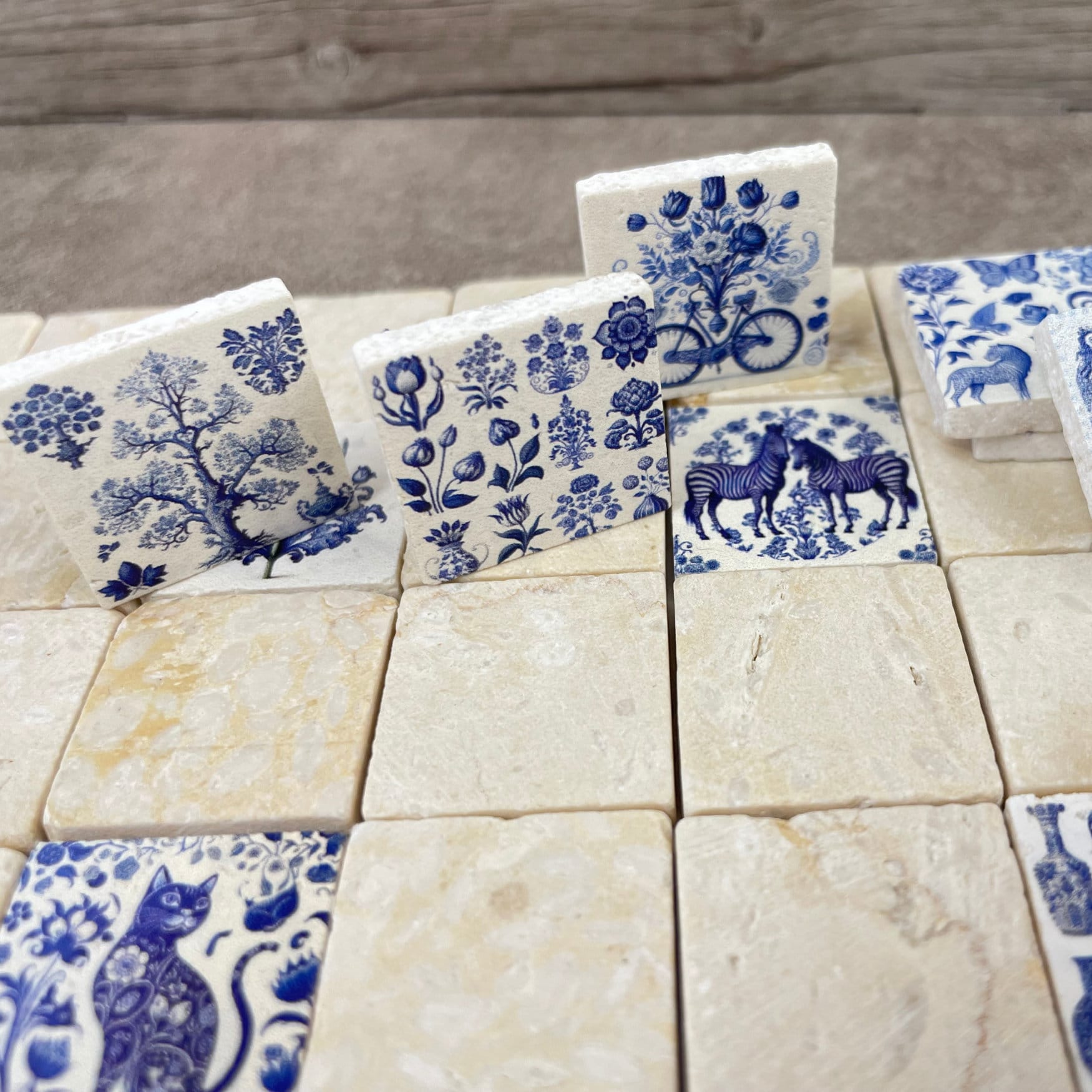 Tile Stone Mini Miniature Stone Tiles, Crafts Wall Mosaics, 1:12 Scale Small Square ...