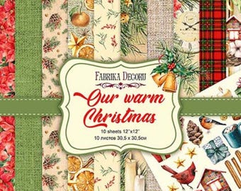 Christmas Scrapbook Paper Pad, 12x12 Double-Sided Sheets
