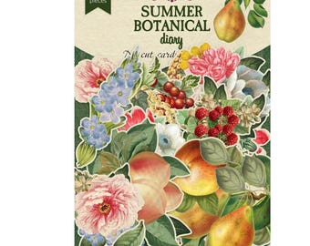 Pegatinas troqueladas botánicas, adornos para álbumes de recortes (54-59 piezas)