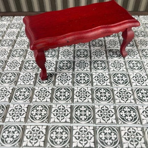 Dollhouse tile flooring, Miniature furniture, Victorian floor, 1:12 scale small square tiles, Hobby miniatures wall tiles, 566