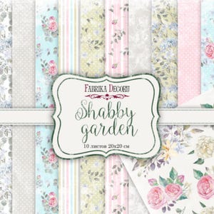 Scrapbook Paper/Scrapbook Paper Pack/Scrapbooking Paper Pad 12x12 8x8/Paper for Scrapbooking/Shabby garden/FDSP-01049