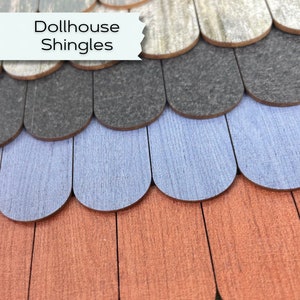 Dollhouse Shingles, Realistic roofing project, Authentic miniature roof for bird feeder, Extra level of detail to miniature house models, 14