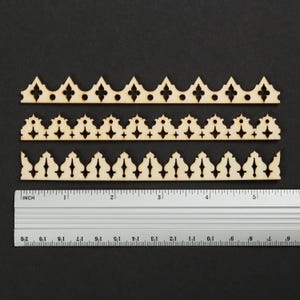 Victoriaanse poppenhuisversiering, 1:12 dakverandadecor, miniatuur lopende rand