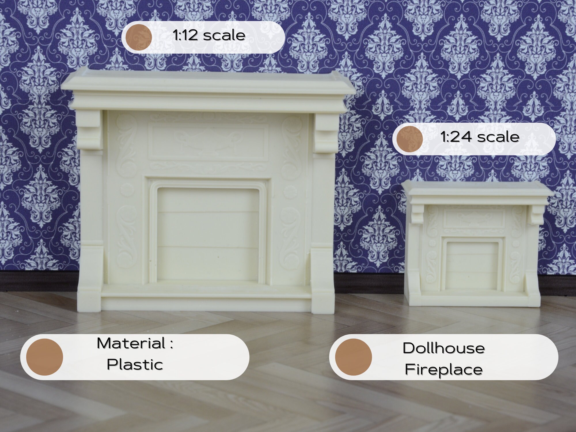 SALALIS Cheminée de maison de poupée Mini Cheminée Meubles Décoration