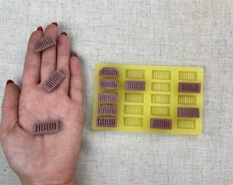 Silicone Mold: Mini Bricks for Crafts, 1/12 Scale Dollhouse Accessories