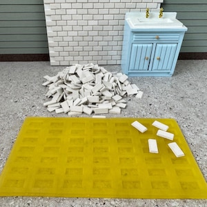 Silicone mold, Mini Bricks for Crafts, Tiny Bricks for Landscaping, Miniature Pavement Bricks, 1/12 Scale Dollhouse Accessories