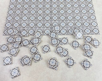 Miniature Dollhouse Flooring Tiles – 1:12 Scale Handmade Floor Decor