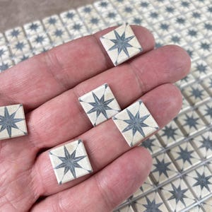 Dollhouse tile flooring, Hobby miniatures floor tiles, Antique checkerboard tiles, 1:12 scale small square tiles, Farmhouse Floor, 559