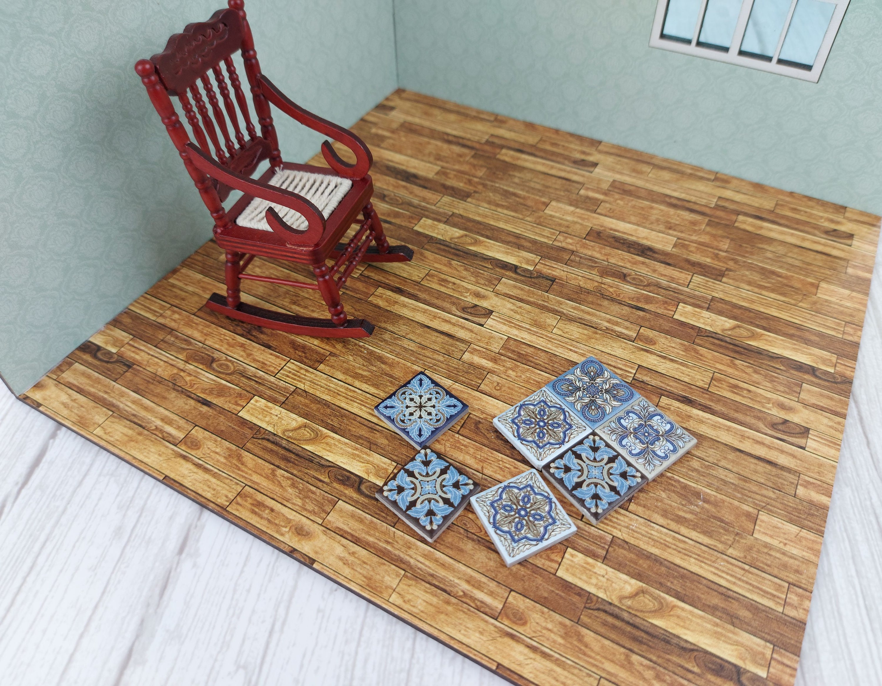 Dollhouse flooring Scale dollhouse 112 Tiles for Modelling Etsy
