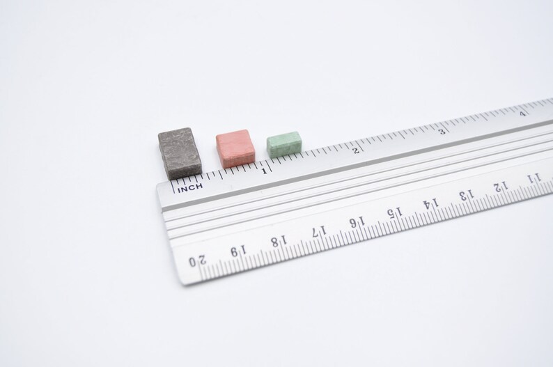 Miniature paving stones for a dollhouse or fairy garden.