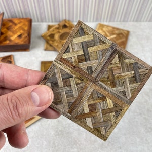 Dollhouse flooring, Versailles Parquet Floor, 1:6 Scale Miniature tile, Dollhouse accessories, 16