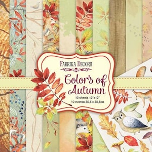 Papier pour scrapbooking/paquet de papier pour scrapbooking/papier d'automne/bloc de papier pour scrapbooking 12 x 12 8x8/papier pour scrapbooking/couleurs d'automne/FDSP-01091