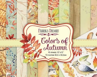 Scrapbook Paper Pack: Double-Sided Sheets, 12x12 in (Colors of Autumn)