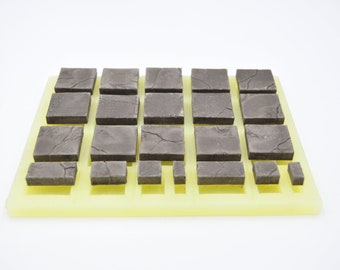 Silicone mold, Paving stones, Miniature tabletop furniture, Dungeons furniture, Dollhouse accessories, Mini bricks, 10010