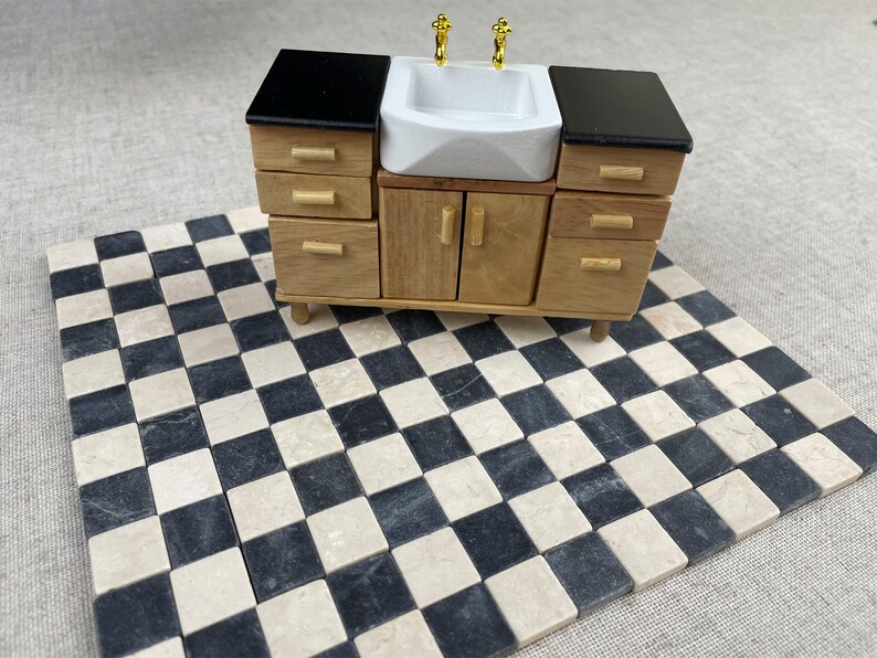 Miniaturowe płytki kamienne: podłoga do domku dla lalek, diorama ogrodu wróżek (skala 1/12, 1/24) zdjęcie 9