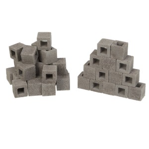 Mini Cinder Blocks, Mini Bricks, School project, Dollhouse Bricks, 1:12 Miniature Bricks for Model Stones Walls, Stone bricks