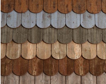 Dollhouse Wooden Roof Shingles, Authentic Miniature Roofing Tiles for a Bird Feeder