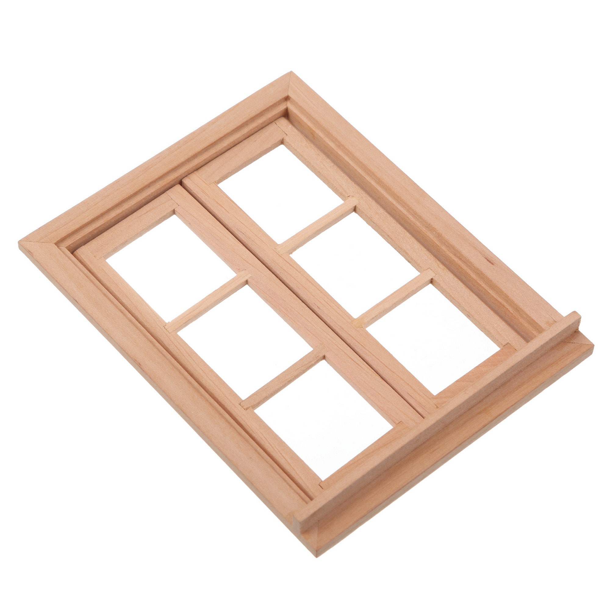 Finestra Bambole In Legno 1:12 - Casa Delle Bambole Fai Da Te Non