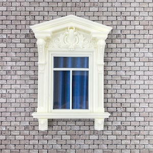 1:12 Scale Miniature dollhouse window, unpainted