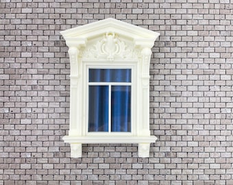 1:12 Scale Miniature dollhouse window, unpainted