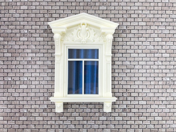2 Miniatur-Fenster Aus Holz, 1:12 Maßstab – Unlackiert Für Puppenhaus & DIY