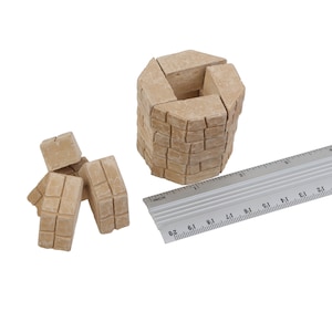Bricks for Model Stones Walls, School project, Diorama scenery building, Scale miniature brick, Mini Bricks, Dollhouse modeling
