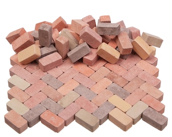 Mini Bricks, Miniature Bricks, School Project, Dollhouse Bricks, Craft Block, Mini Building Materials,  Fairy Garden, Building Accessories