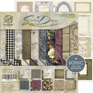 Scrapbook Paper/Scrapbook Paper Pack/Scrapbooking Paper Pad 12x12/NON DIGITAL/Paper for Scrapbooking/Scrapmir/Some days/SM6400011
