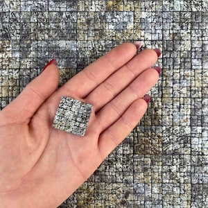 Dollhouse Miniature Paving Stones: 1/12 Scale Plaster Tiles