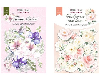 Troqueles de papel florales: adornos para scrapbooking, kit para diario artístico